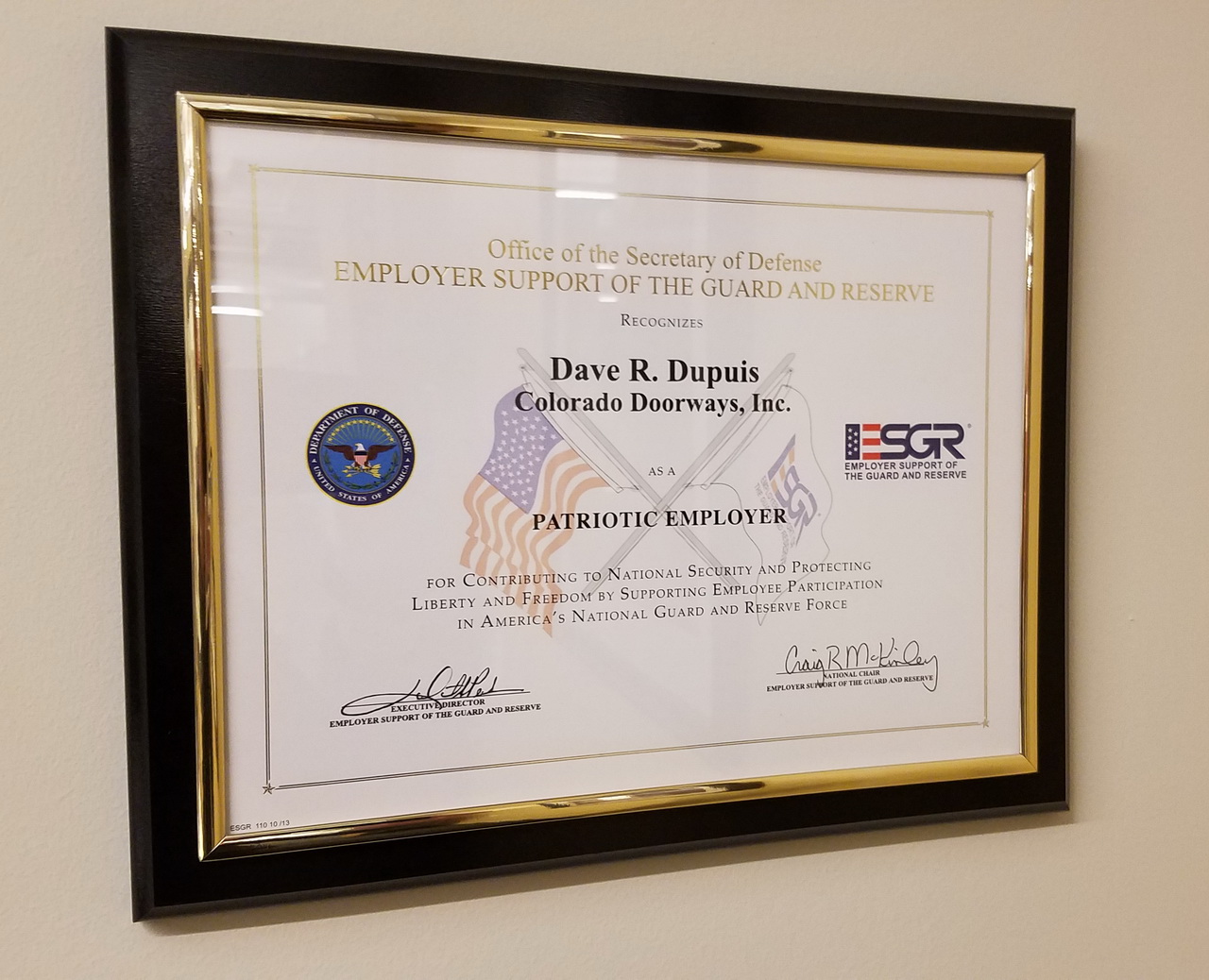 Doorways’ Officers Receive Employer Support Of The Guard And Reserve ...